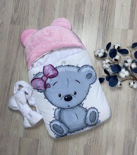 Зимний конверт 100х80 см на выписку из роддома АМ081 1366 фото