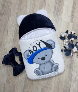 Зимний конверт 100х80 см на выписку из роддома АМ082 1162 фото