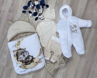 Зимовий Комплект на виписку (Конверт-кокон та комбінезон) + комплект 005 893 фото