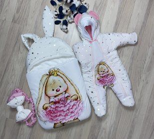 Зимовий Комплект на виписку (Конверт-кокон та комбінезон) 004 1250 фото