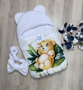 Зимний конверт 100х80 см на выписку из роддома АМ083 2147 фото